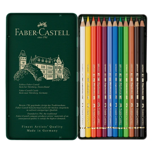 Faber-Castell_Canada_110012_Polychromoscolourpencil_tinof12_open_540x