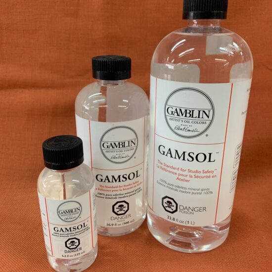 Gamblin Gamsol Odorless Mineral Spirits Bottle, 4.2oz